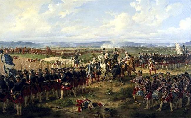 Henri Felix Emmanuel Philippoteaux The Battle of Fontenoy France oil painting art